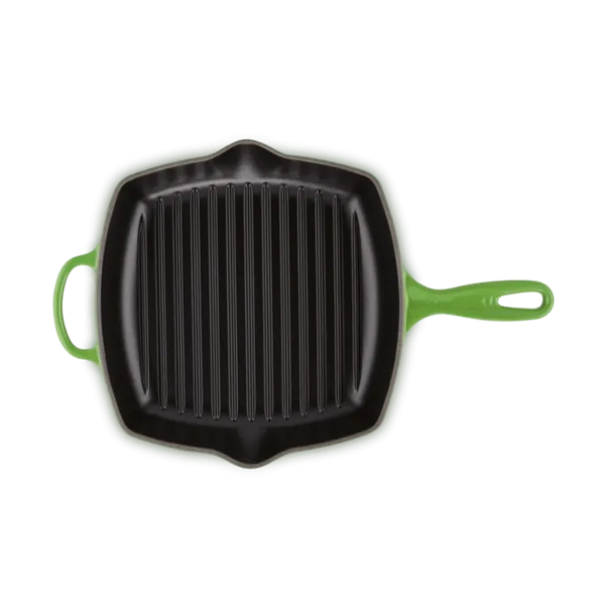 Le Creuset skillet grill vierkant 26 cm gietijzer bamboo