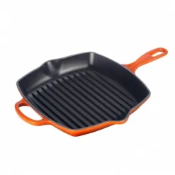 Le Creuset skillet grill vierkant 26 cm gietijzer vulcanique