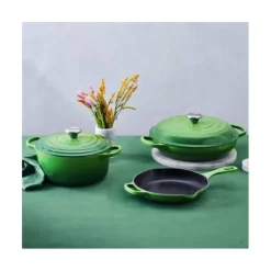 Le Creuset skillet hoge koekenpan ø 26 cm gietijzer bamboo