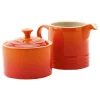 Le Creuset suiker- en melkset aardewerk vulcanique 2-delig