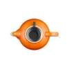 Le Creuset theepot met filter 1,3 liter aardewerk vulcanique