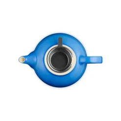 Le Creuset theepot met filter 1,3 liter aardewerk Azure