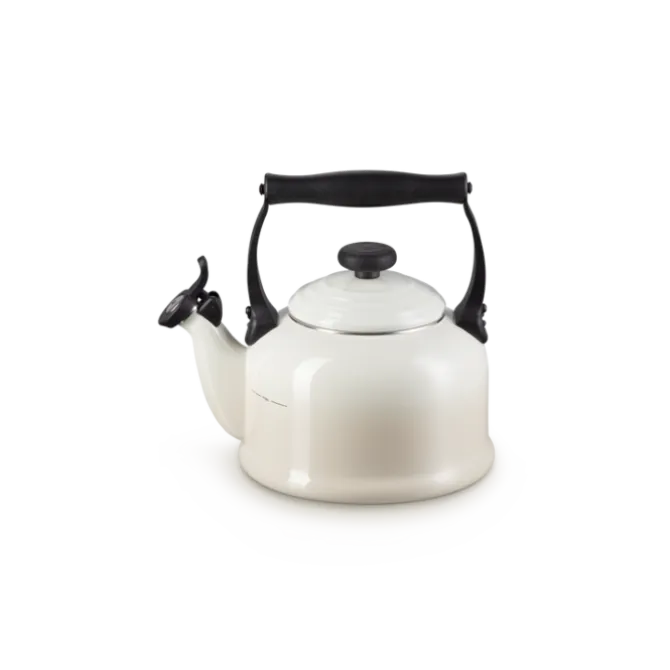 Le Creuset Tradition fluitketel 2,1 liter staal meringue