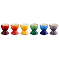 Le Creuset Vancouver eierdop aardewerk regenboog 6-delig