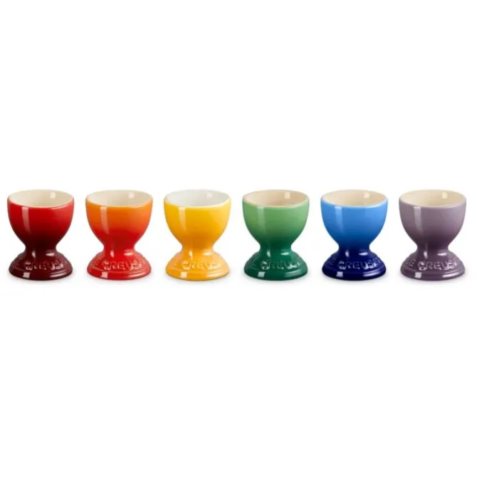 Le Creuset Vancouver eierdop aardewerk regenboog 6-delig