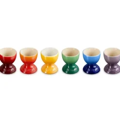 Le Creuset Vancouver eierdop aardewerk regenboog 6-delig