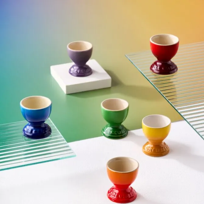 Le Creuset Vancouver eierdop aardewerk regenboog 6-delig