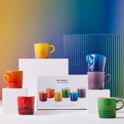Le Creuset Vancouver koffiemok 200 ml aardewerk regenboog