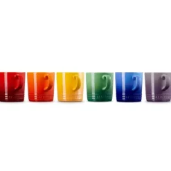 Le Creuset Vancouver mok 350 ml aardewerk regenboog 6-delig