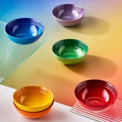 Le Creuset Vancouver ontbijtkom ø 16 cm aardewerk regenboog