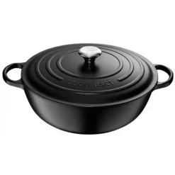 Le Creuset wok-braadpan 7 liter ø 32 cm gietijzer mat zwart