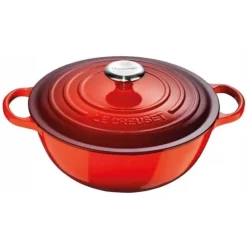 Le Creuset wok-braadpan 7 liter ø 32 cm gietijzer kersrood