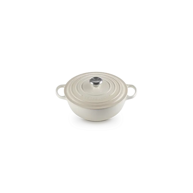 Le Creuset wok-braadpan 4,9 liter ø 28 cm gietijzer Meringue