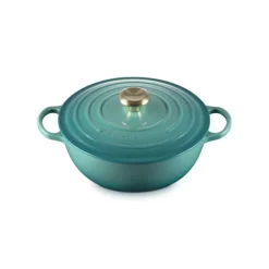 Le Creuset wok-braadpan 4,1 liter ø 26 cm gietijzer Bleu Riviera