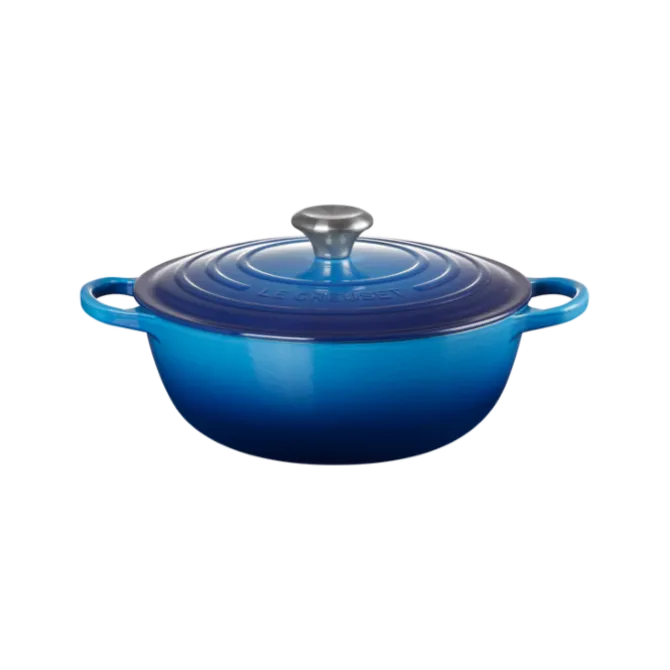 Le Creuset wok-braadpan 4,9 liter ø 28 cm gietijzer Azure