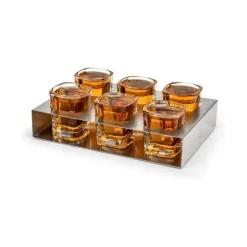 Leopold Shot glaasjes met houder 7-delig