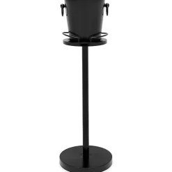 Leopold standaard voor champagnekoeler 69 cm rvs mat zwart
