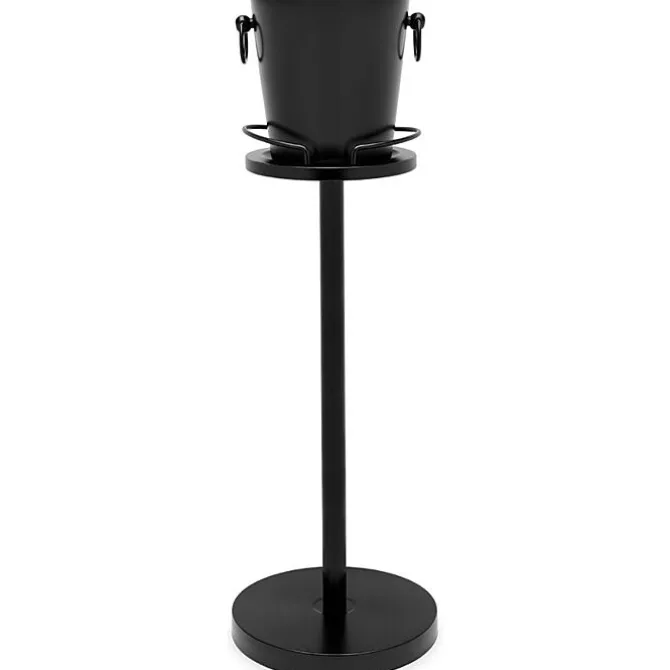 Leopold standaard voor champagnekoeler 69 cm rvs mat zwart