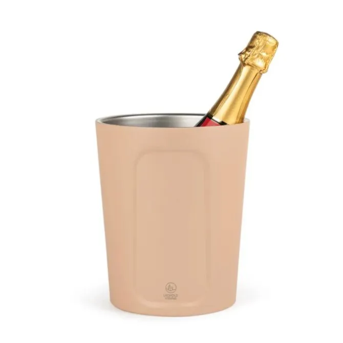 Leopold Vienna Corvina champagnekoeler rvs Sand
