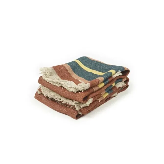 Libeco The Belgian Towel handdoek 65 x 55 cm 100% linnen Old Rose