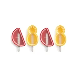 Lékué Fun & Sun ijsvorm watermeloen ananas silicone rood 4 stuks