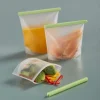 Lékué herbruikbare voorraadzakken silicone transparant/groen 3-delig
