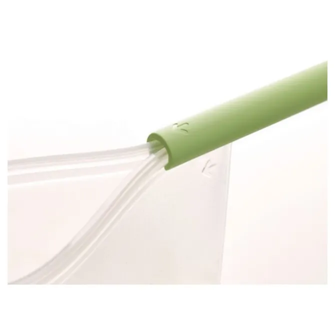 Lékué herbruikbare voorraadzak 500 ml silicone transparant/groen