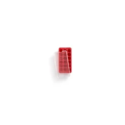 Lékué ijsblokjesvorm met deksel rondjes 18 ijsblokjes silicone rood
