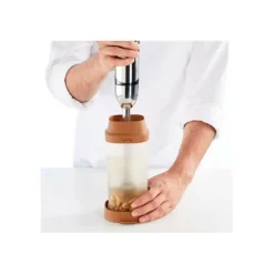 Lékué Veggie Drinks sojamelkmaker 1 liter rvs/kunststof transparant/bruin