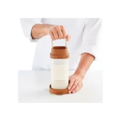 Lékué Veggie Drinks sojamelkmaker 1 liter rvs/kunststof transparant/bruin