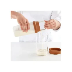 Lékué Veggie Drinks sojamelkmaker 1 liter rvs/kunststof transparant/bruin