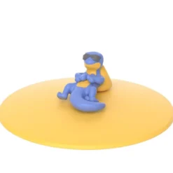 Lurch Leisure Lurch - Lenny Lazy deksel ø 10,5 cm silicone geel