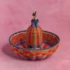 Maegen Woven oliefles 28 cm Green/Red
