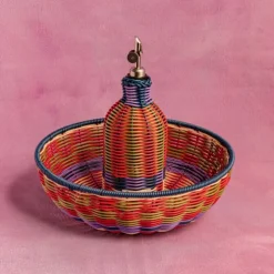 Maegen Woven oliefles 28 cm Green/Red