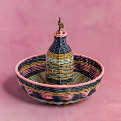Maegen Woven oliefles 28 cm Pink/Navy