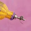 Maegen Woven oliefles 28 cm Yellow/Lilac