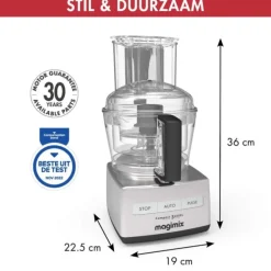 Magimix CS 3200 XL foodprocessor kunststof mat chroom