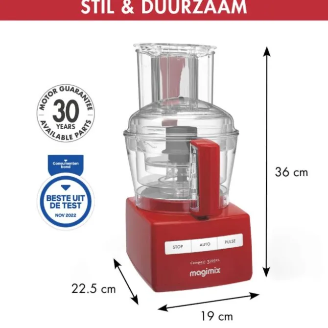 Magimix CS 3200 XL foodprocessor kunststof rood