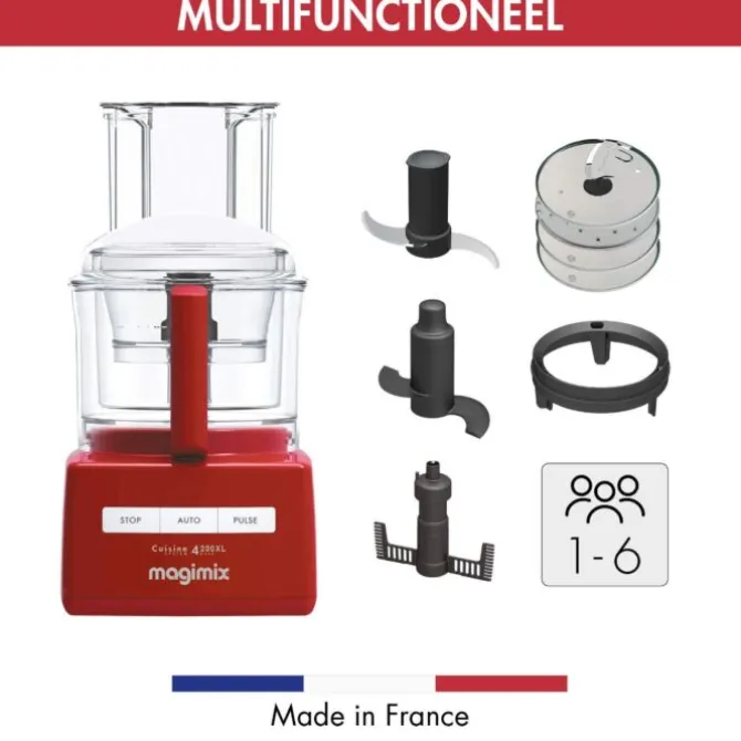 Magimix 4200 XL foodprocessor kunststof rood