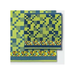 Mariëtte Wolbert Soft Square theedoek 65 x 65 cm katoen petrol
