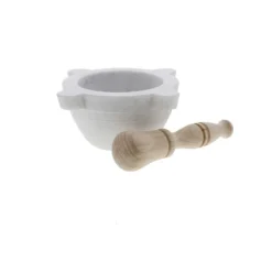Marmotecnica vijzel met houten stamper ø 8 cm marmer