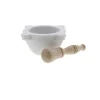 Marmotecnica vijzel met houten stamper ø 10 cm marmer