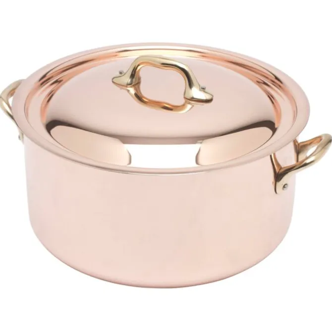 Mauviel M'150B kookpan ø 24 cm koper bronzen handgreep