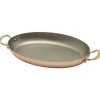 Mauviel M'150B ovale serveerpan ø 45 cm koper bronzen greep