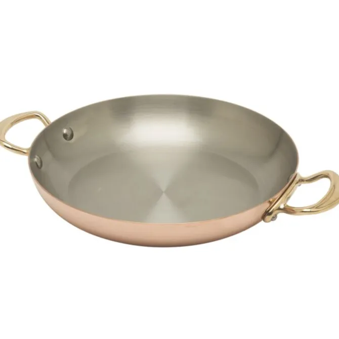 Mauviel M'150B serveer- en paellapan ø 32 cm koper bronzen greep