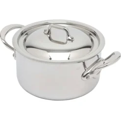 Mauviel M'Cook kookpan met deksel ø 16 cm rvs glans