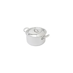 Mauviel M'Cook kookpan met deksel rond 24 cm rvs glans