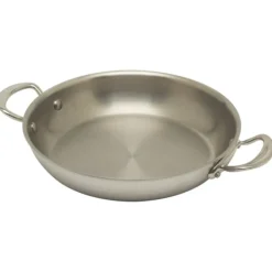 Mauviel M'Cook serveerpan rond ø 24 cm rvs lichte greep