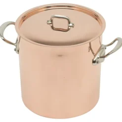 Mauviel M'150S hoge soeppan 11 liter ø 24 cm koper rvs greep