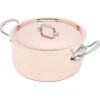 Mauviel M'150S kookpan ø 24 cm koper rvs handgreep